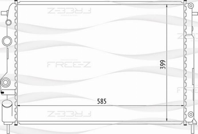 FREE-Z KK0185 - Radiator, engine cooling autospares.lv