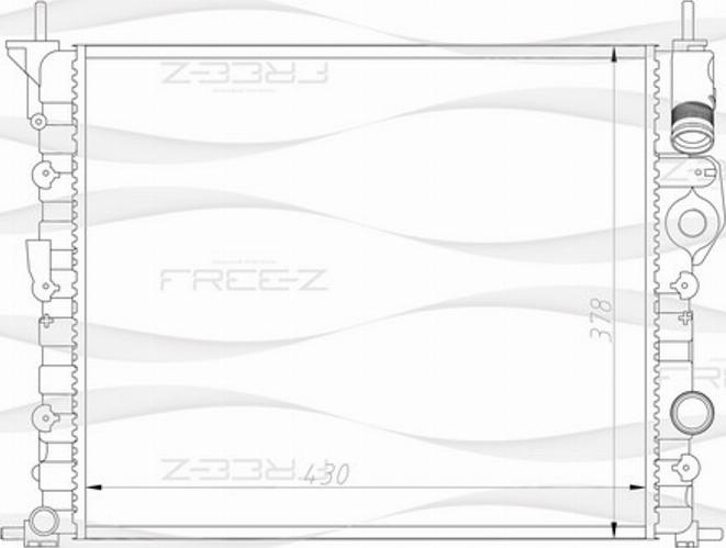 FREE-Z KK0186 - Radiator, engine cooling autospares.lv