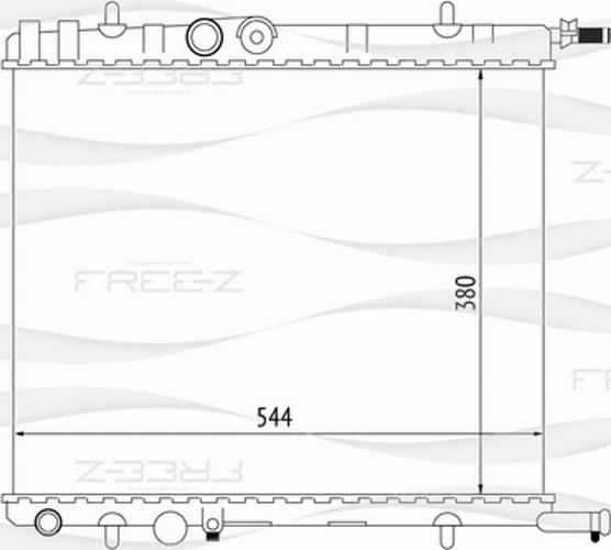 FREE-Z KK0173 - Radiator, engine cooling autospares.lv