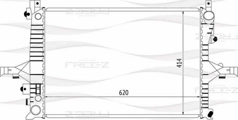 FREE-Z KK0213 - Radiator, engine cooling autospares.lv