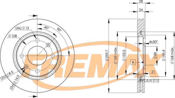 FREMAX BD-9406 - Brake Disc autospares.lv