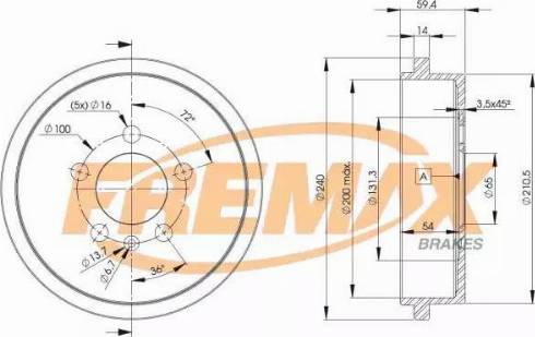 FREMAX BD-9617 - Brake Drum autospares.lv