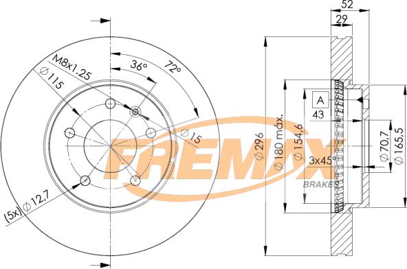 FREMAX BD-9048 - Brake Disc autospares.lv