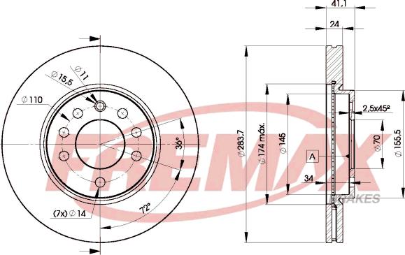 FREMAX BD-9047 - Brake Disc autospares.lv