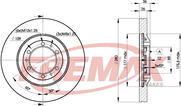 FREMAX BD-9050 - Brake Disc autospares.lv