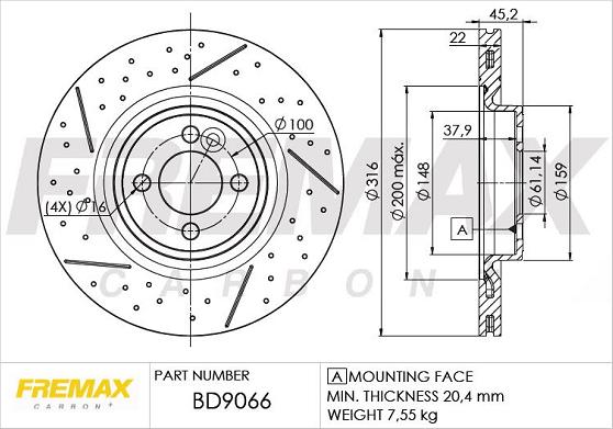 FREMAX BD-9066 - Brake Disc autospares.lv