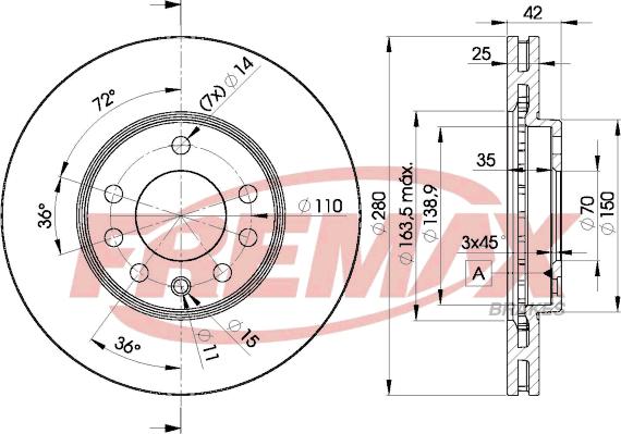 FREMAX BD-9060 - Brake Disc autospares.lv