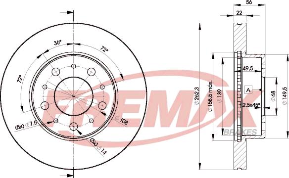 FREMAX BD-9063 - Brake Disc autospares.lv