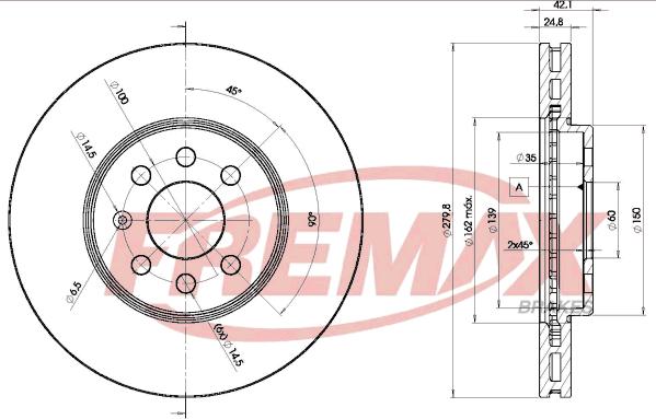 FREMAX BD-9001 - Brake Disc autospares.lv