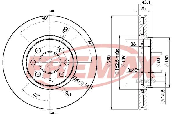 FREMAX BD-9007 - Brake Disc autospares.lv