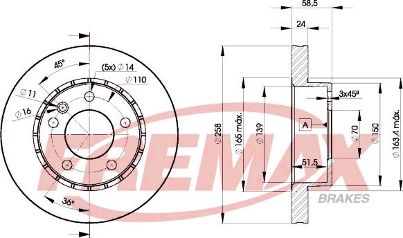 FREMAX BD-9039 - Brake Disc autospares.lv