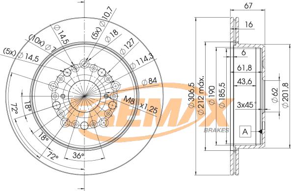 FREMAX BD-9026 - Brake Disc autospares.lv