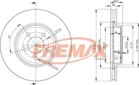 FREMAX BD-9196 - Brake Disc autospares.lv