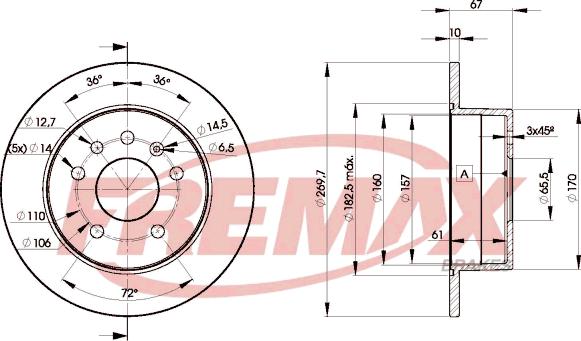 FREMAX BD-9101 - Brake Disc autospares.lv