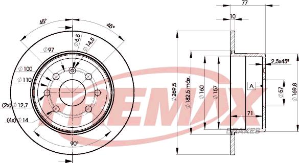 FREMAX BD-9102 - Brake Disc autospares.lv