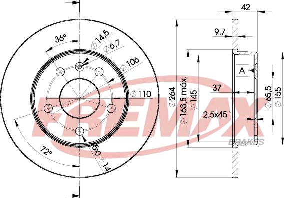 FREMAX BD-9110 - Brake Disc autospares.lv