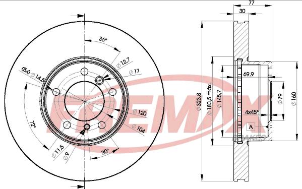 FREMAX BD-9895 - Brake Disc autospares.lv