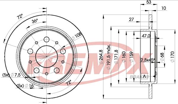 FREMAX BD-9290 - Brake Disc autospares.lv