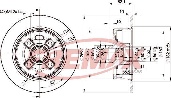 FREMAX BD-9204 - Brake Disc autospares.lv