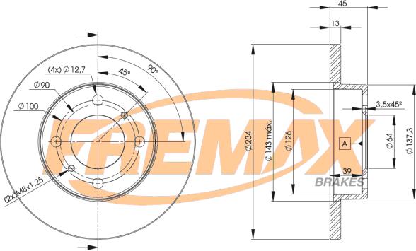 FREMAX BD-9280 - Brake Disc autospares.lv