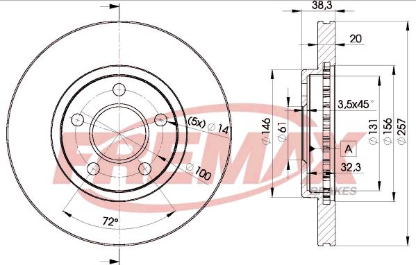 FREMAX BD-9718 - Brake Disc autospares.lv