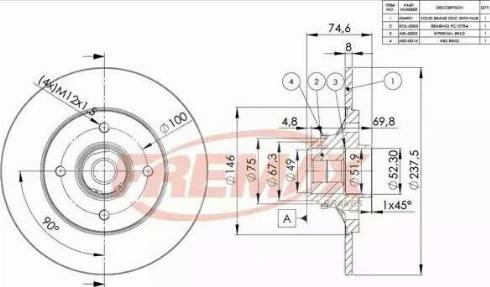 FREMAX BD-4901 - Brake Disc autospares.lv