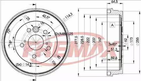 FREMAX BD-4443 - Brake Drum autospares.lv