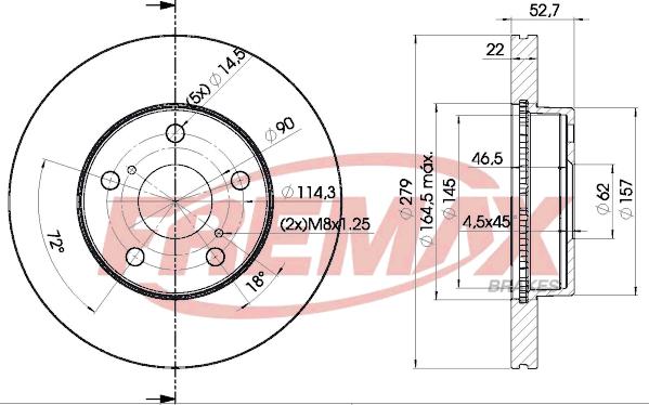 FREMAX BD-4407 - Brake Disc autospares.lv