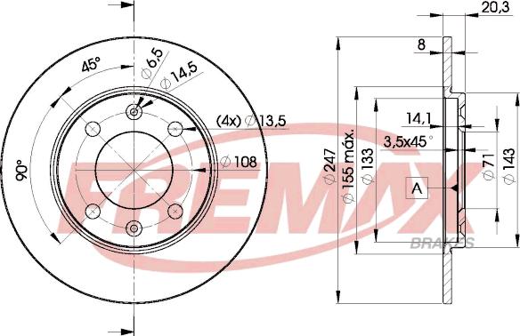 FREMAX BD-4699 - Brake Disc autospares.lv