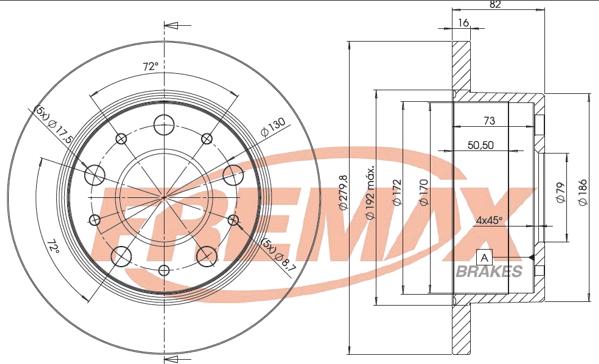 FREMAX BD-4696 - Brake Disc autospares.lv