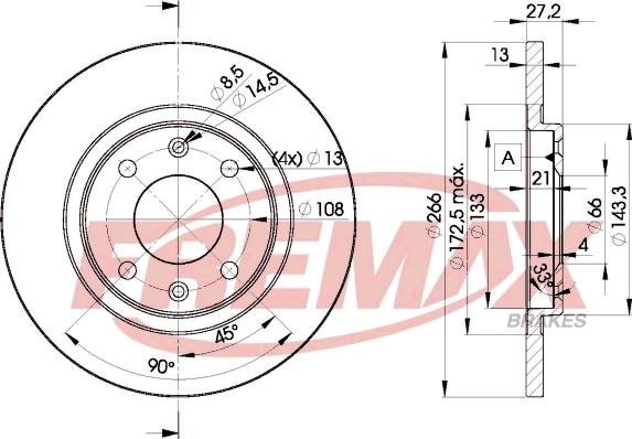 FREMAX BD-4692 - Brake Disc autospares.lv