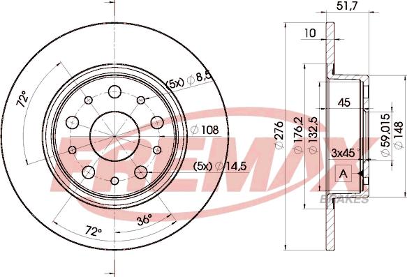 FREMAX BD-4646 - Brake Disc autospares.lv