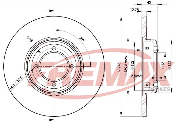 FREMAX BD-4642 - Brake Disc autospares.lv