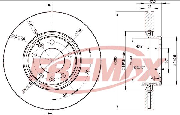 FREMAX BD-4660 - Brake Disc autospares.lv