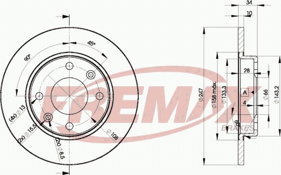 FREMAX BD-4689e - Brake Disc autospares.lv