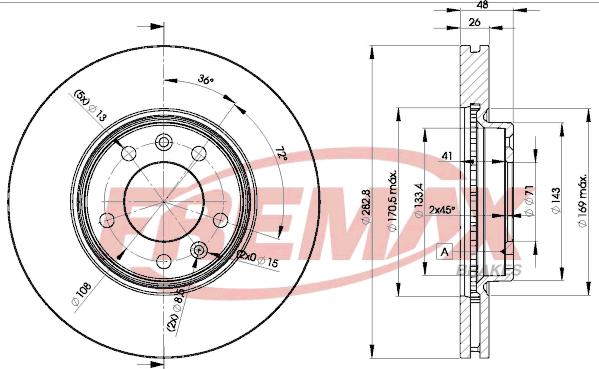 FREMAX BD-4685 - Brake Disc autospares.lv