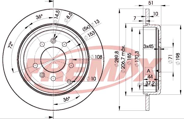 FREMAX BD-4686 - Brake Disc autospares.lv