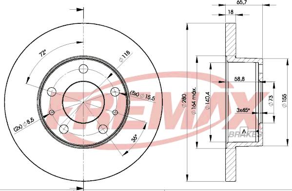 FREMAX BD-4680 - Brake Disc autospares.lv