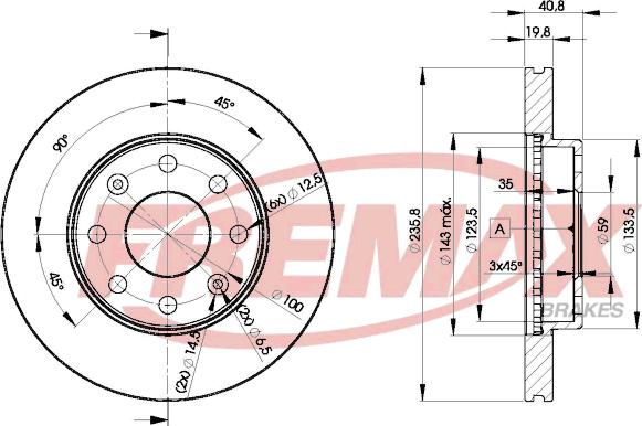 FREMAX BD-4633 - Brake Disc autospares.lv