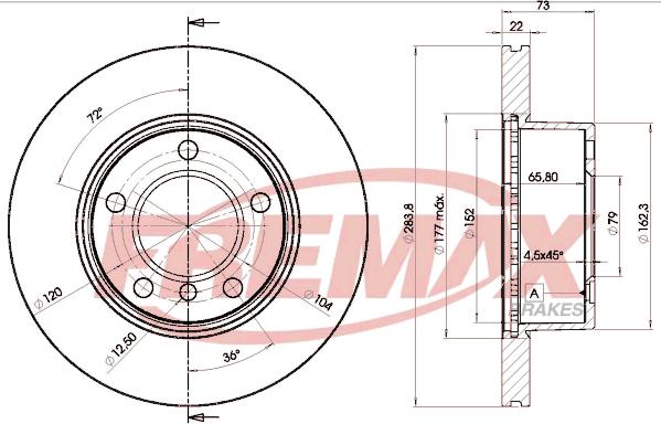 FREMAX BD-4629 - Brake Disc autospares.lv