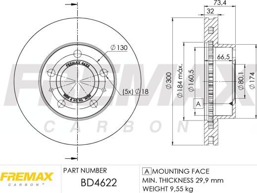 FREMAX BD-4622 - Brake Disc autospares.lv