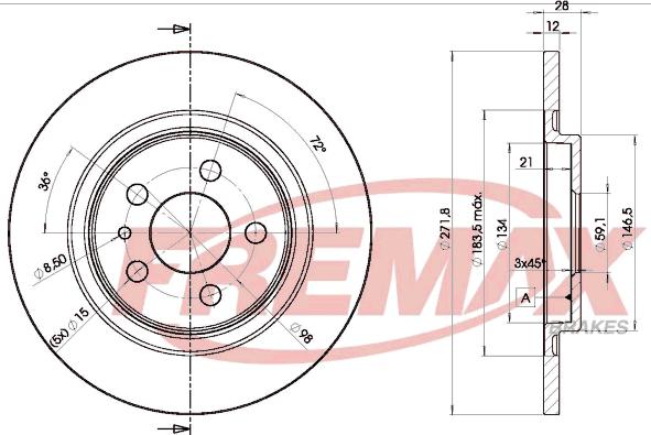 FREMAX BD-4679 - Brake Disc autospares.lv