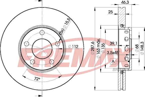 FREMAX BD-4063 - Brake Disc autospares.lv