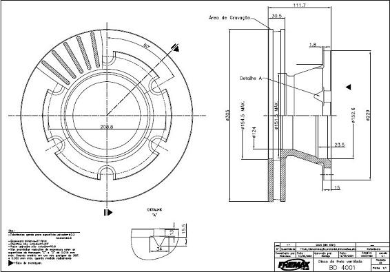 FREMAX BD-4001 - Brake Disc autospares.lv