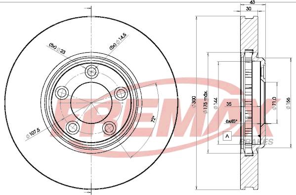 FREMAX BD-4088 - Brake Disc autospares.lv