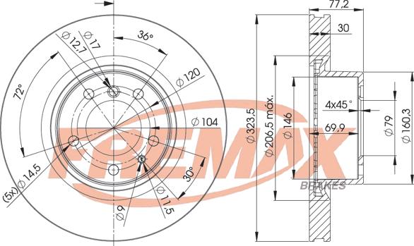 FREMAX BD-4035 - Brake Disc autospares.lv