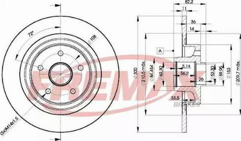 FREMAX BD-4108 - Brake Disc autospares.lv