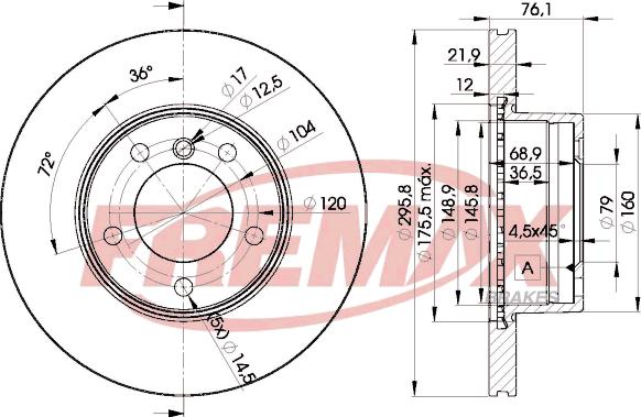 FREMAX BD-4839 - Brake Disc autospares.lv