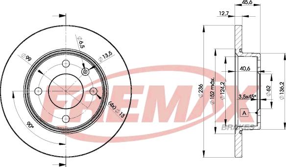 FREMAX BD-4321 - Brake Disc autospares.lv