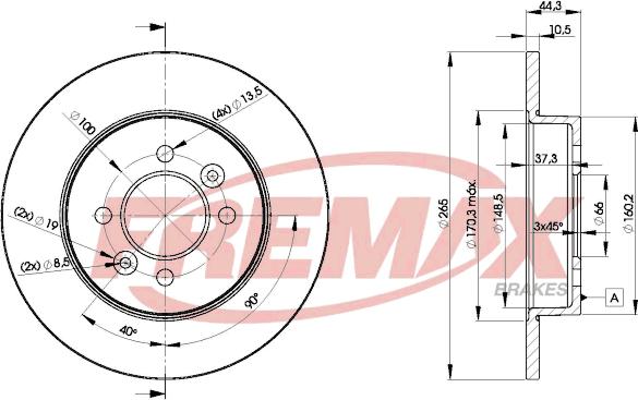 FREMAX BD-4295 - Brake Disc autospares.lv